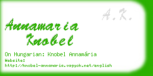 annamaria knobel business card