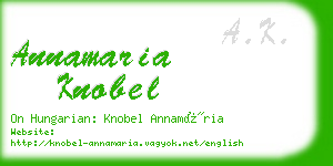 annamaria knobel business card
